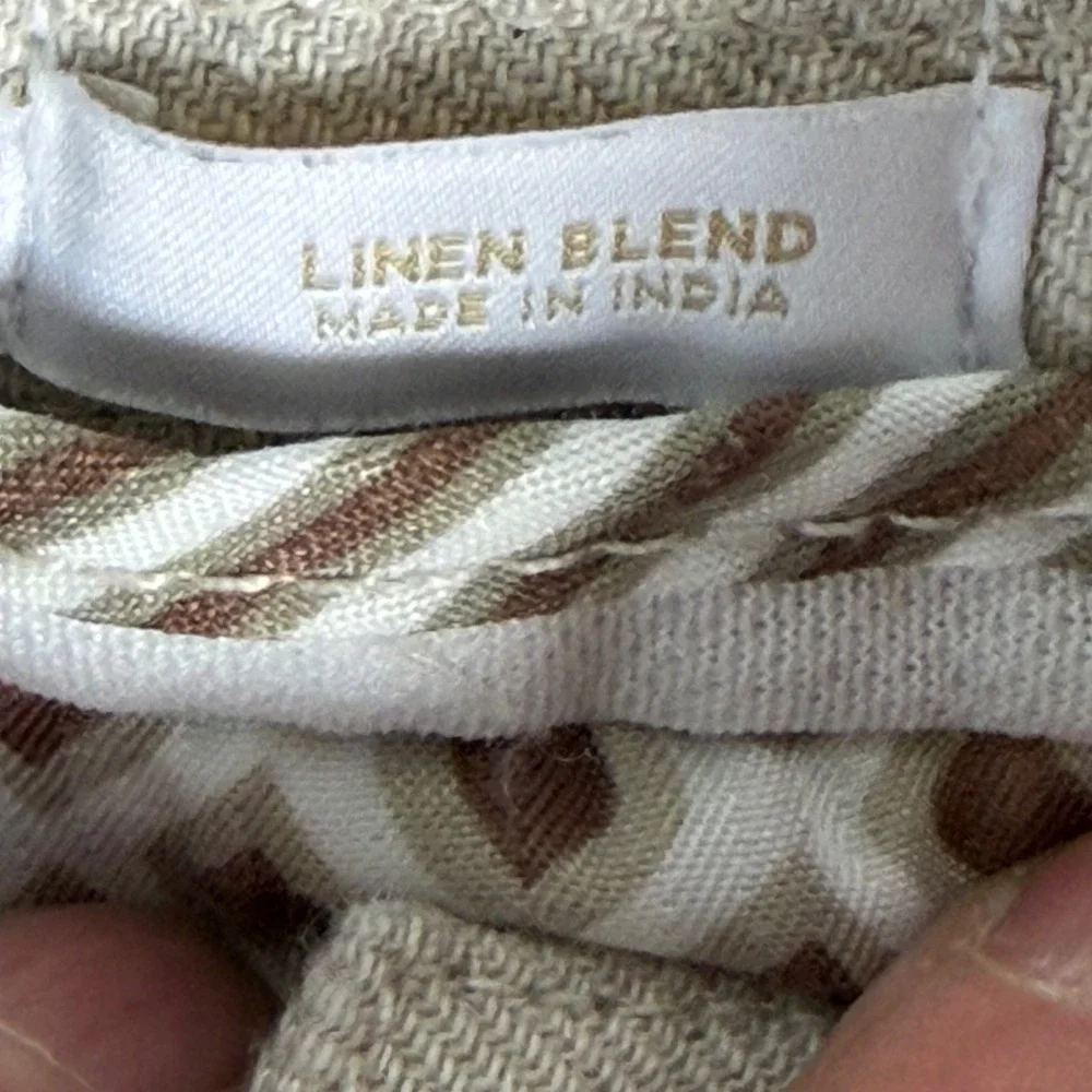 Porter & Ash Mens‎ Linen Blend Drawstring Pants Beige Tan Casual Trousers Sz 30